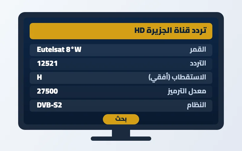 تردد قناة الجزيرة 2026 الجديد على كل الأقمار بجودة HD 2 تردد قناة الجزيرة HD على يوتلسات 8 غرب