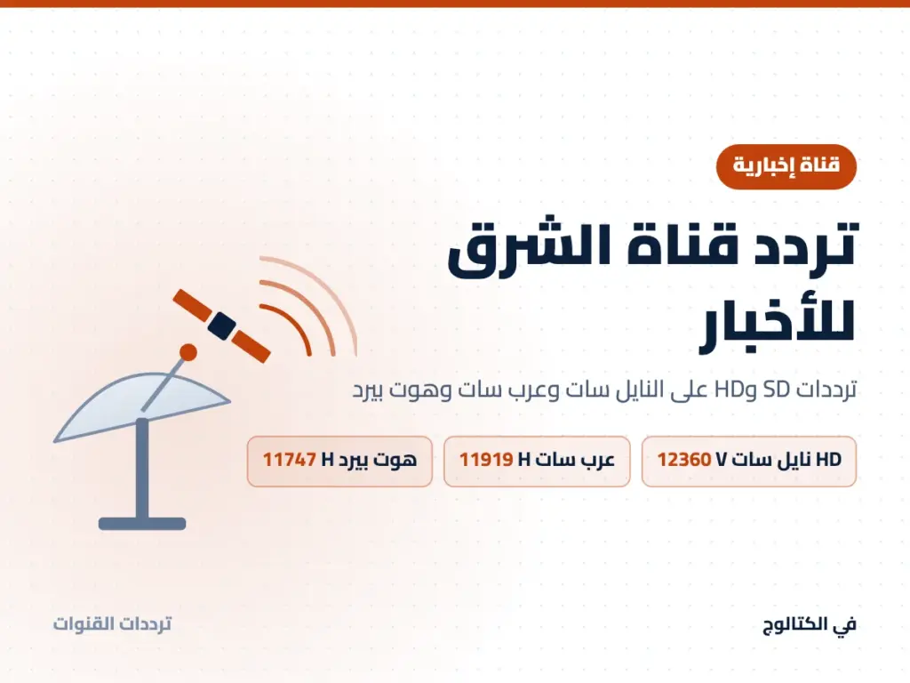 تردد قناة الشرق للأخبار على النايل سات وعرب سات