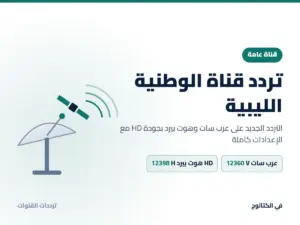 تردد قناة الوطنية الليبية الجديد 2026 على عرب سات وهوت بيرد بجودة HD تردد قناة الوطنية الليبية على عرب سات وهوت بيرد