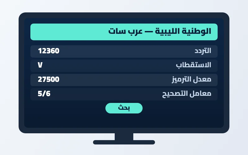 تردد قناة الوطنية الليبية الجديد 2026 على عرب سات وهوت بيرد بجودة HD 2 إعدادات تردد قناة الوطنية الليبية على الرسيفر