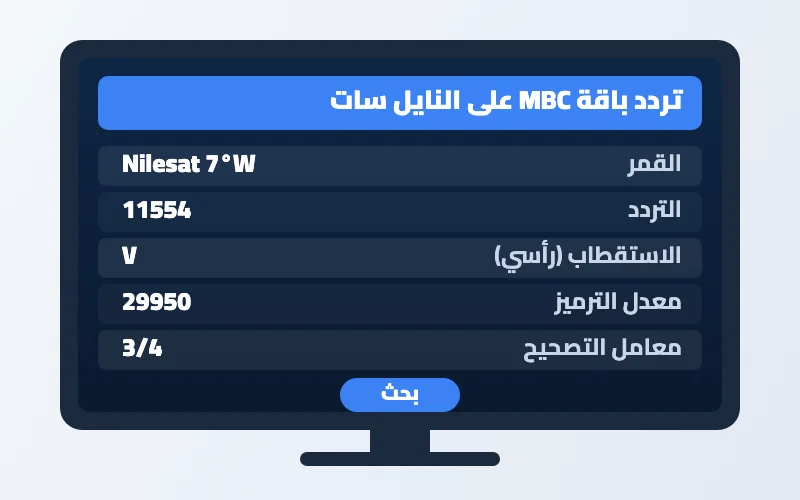 ترددات قنوات MBC 2026 كاملة على النايل سات وعرب سات بعد التحديث 2 ترددات قنوات MBC - تردد باقة MBC على النايل سات