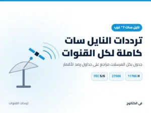 ترددات النايل سات 2026 كاملة ومحدثة لكل القنوات ترددات النايل سات كاملة لكل القنوات
